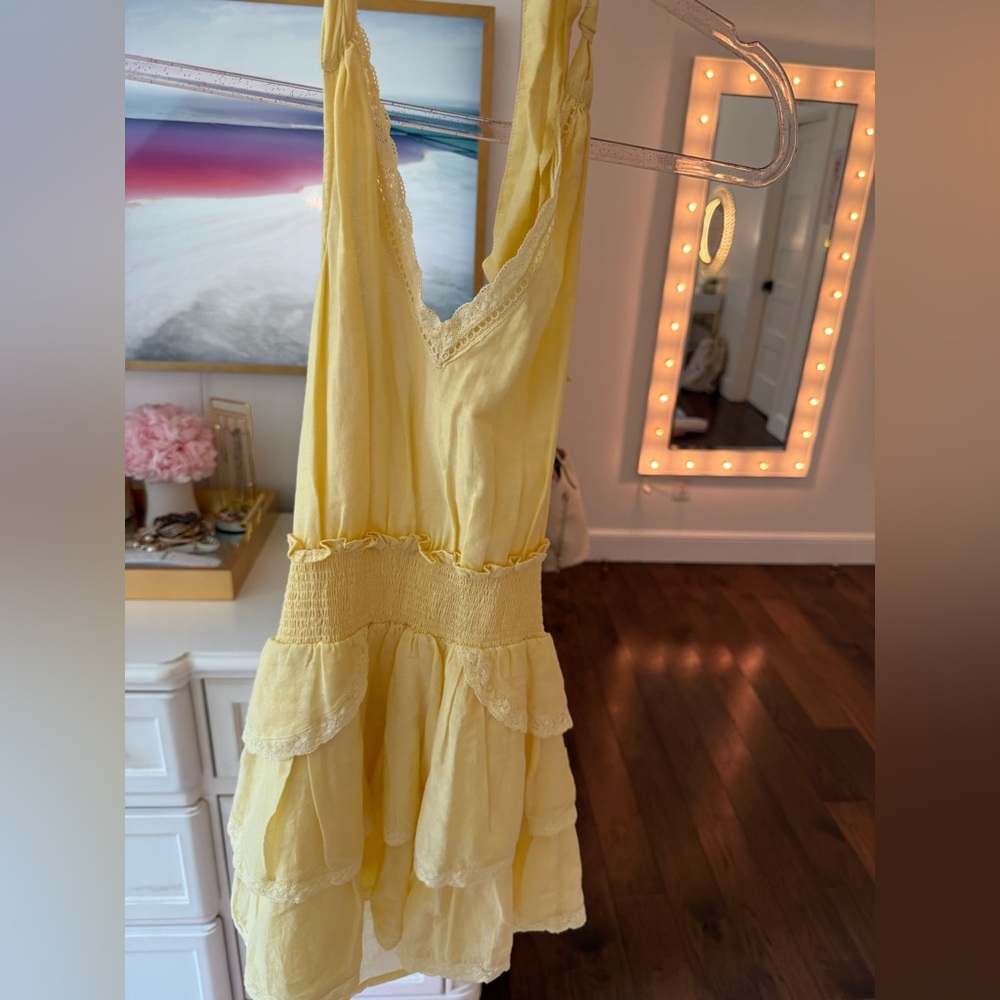 LoveShackFancy Girls Romille Cotton Halter Dress